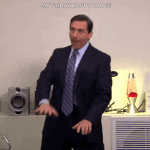 Micheal from the office dancing crazy